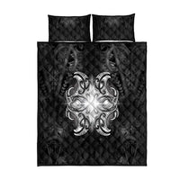 New Zealand Matariki Quilt Bed Set Maori Moko Black Galaxy