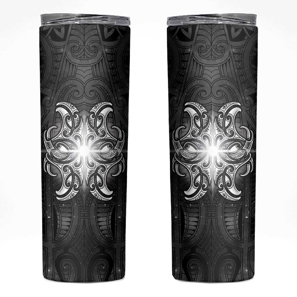 New Zealand Matariki Skinny Tumbler Maori Moko Black Galaxy