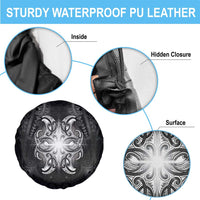 New Zealand Matariki Spare Tire Cover Maori Moko Black Galaxy