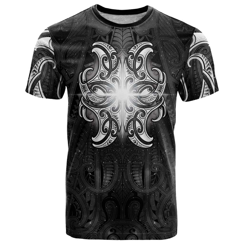 New Zealand Matariki T Shirt Maori Moko Black Galaxy