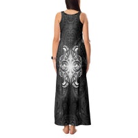 New Zealand Matariki Tank Maxi Dress Maori Moko Black Galaxy