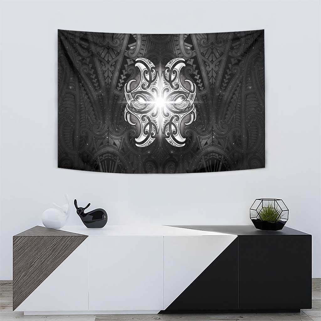 New Zealand Matariki Tapestry Maori Moko Black Galaxy