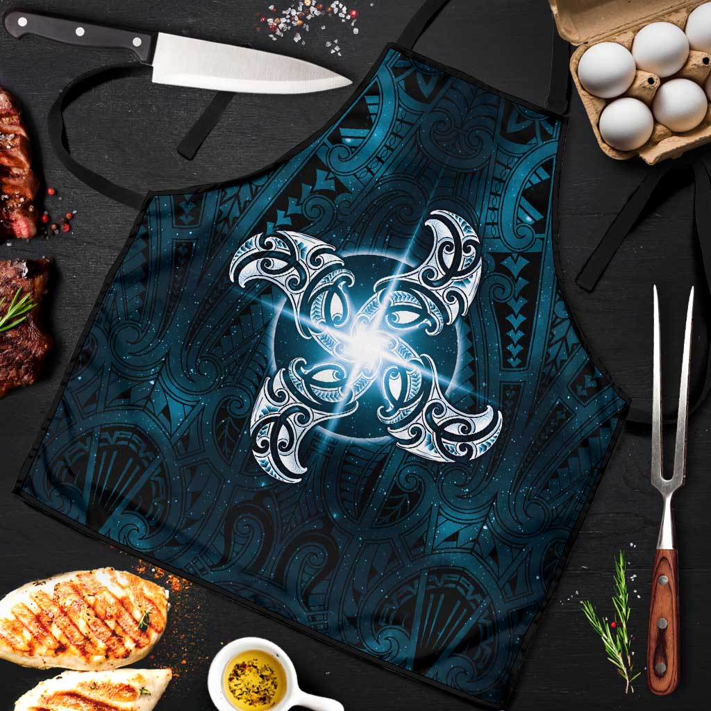 New Zealand Matariki Waita Apron Maori Moko Dark Blue Galaxy