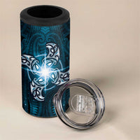 New Zealand Matariki Waita 4 in 1 Can Cooler Tumbler Maori Moko Dark Blue Galaxy