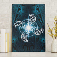 New Zealand Matariki Waita Canvas Wall Art Maori Moko Dark Blue Galaxy LT05 Without Frame Blue - Polynesian Pride