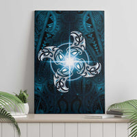 New Zealand Matariki Waita Canvas Wall Art Maori Moko Dark Blue Galaxy LT05 - Polynesian Pride