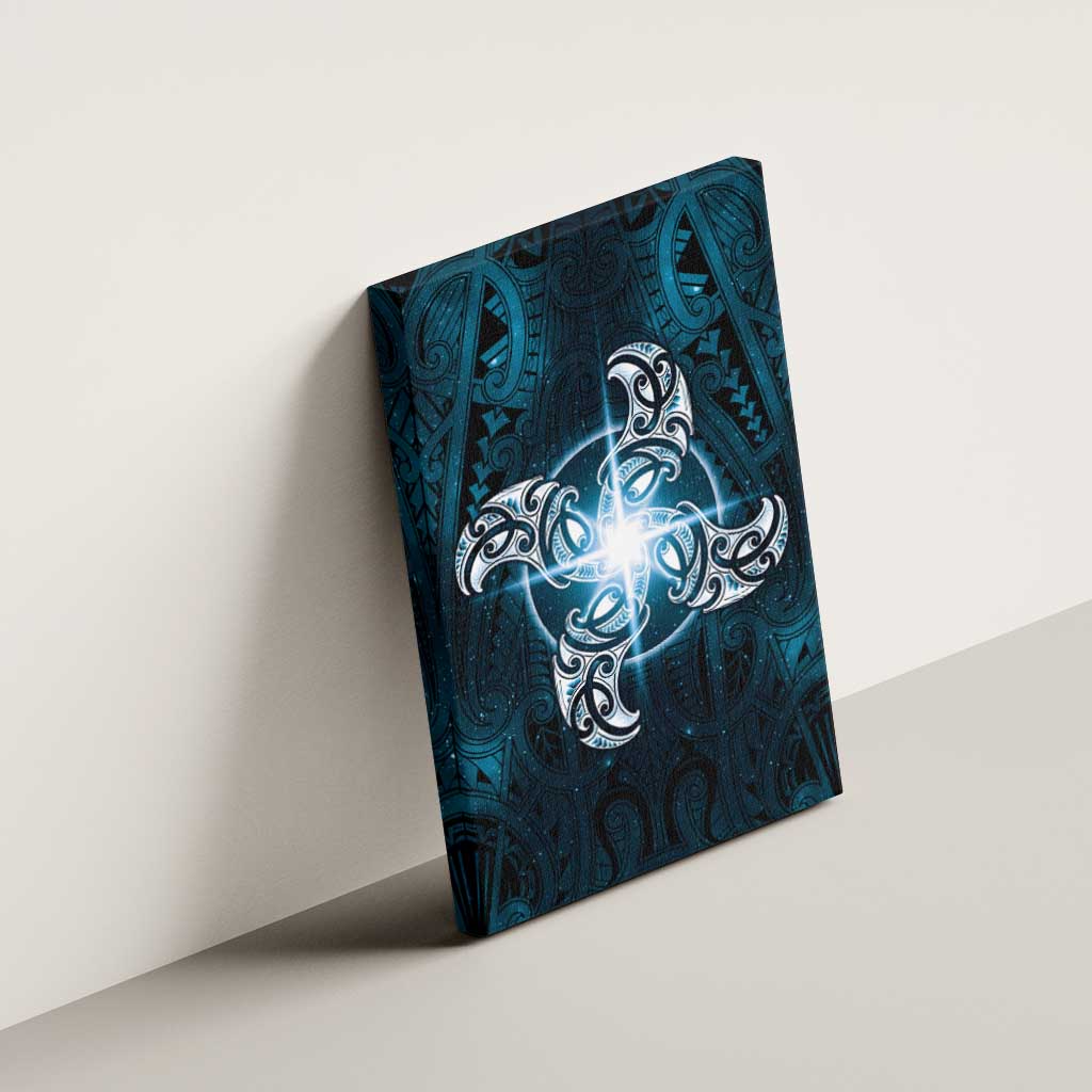 New Zealand Matariki Waita Canvas Wall Art Maori Moko Dark Blue Galaxy LT05 - Polynesian Pride