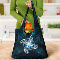 New Zealand Matariki Waita Grocery Bag Maori Moko Dark Blue Galaxy