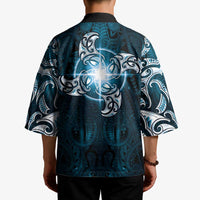 New Zealand Matariki Waita Kimono Maori Moko Dark Blue Galaxy