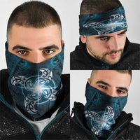 New Zealand Matariki Waita Neck Gaiter Maori Moko Dark Blue Galaxy
