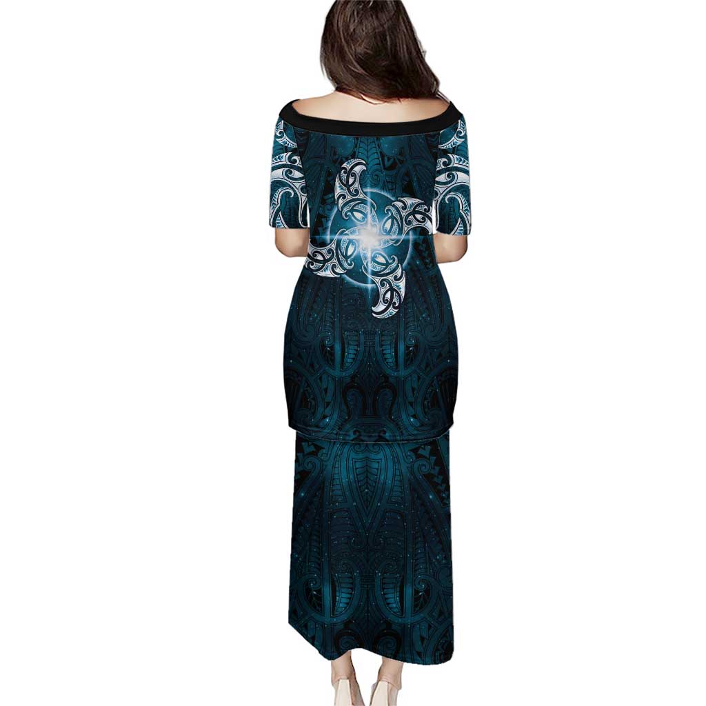 New Zealand Matariki Waita Puletasi Maori Moko Dark Blue Galaxy