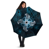 New Zealand Matariki Waita Umbrella Maori Moko Dark Blue Galaxy LT05 - Polynesian Pride