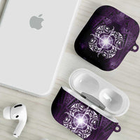 New Zealand Matariki Waipunarangi AirPods Case Maori Moko Purple Galaxy