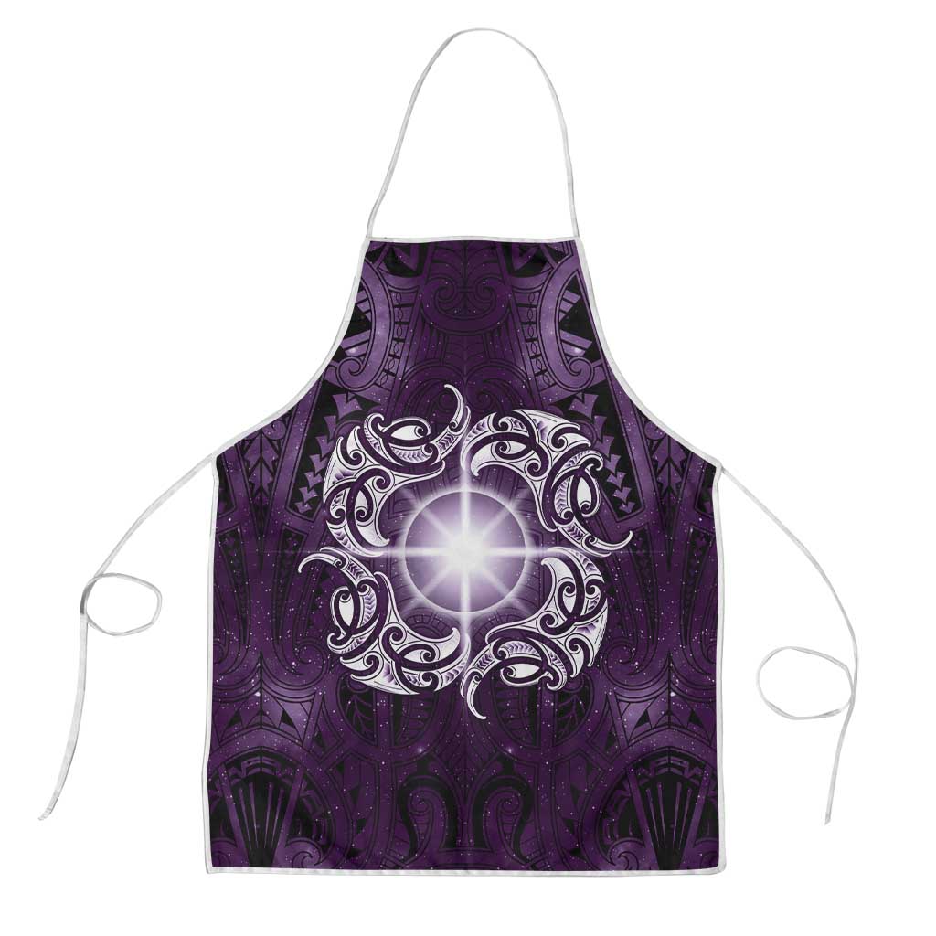 New Zealand Matariki Waipunarangi Apron Maori Moko Purple Galaxy LT05 Purple - Polynesian Pride
