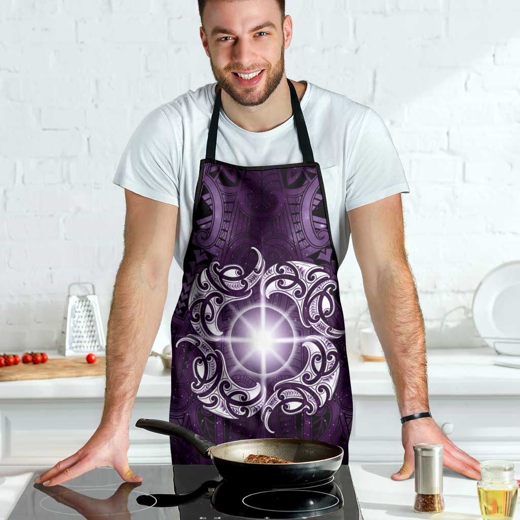 New Zealand Matariki Waipunarangi Apron Maori Moko Purple Galaxy LT05 - Polynesian Pride