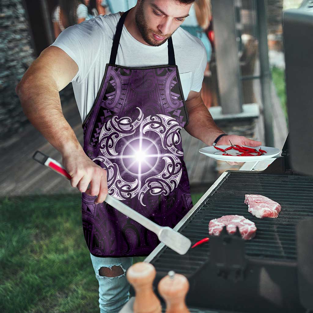 New Zealand Matariki Waipunarangi Apron Maori Moko Purple Galaxy LT05 - Polynesian Pride