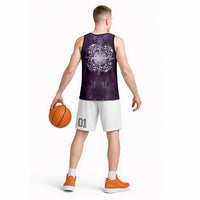 New Zealand Matariki Waipunarangi Basketball Jersey Maori Moko Purple Galaxy