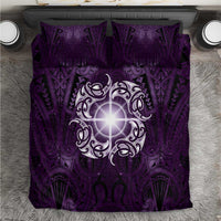New Zealand Matariki Waipunarangi Bedding Set Maori Moko Purple Galaxy LT05 Purple - Polynesian Pride