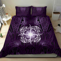 New Zealand Matariki Waipunarangi Bedding Set Maori Moko Purple Galaxy LT05 - Polynesian Pride