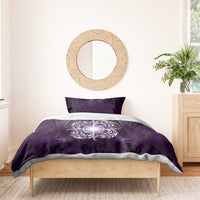New Zealand Matariki Waipunarangi Bedding Set Maori Moko Purple Galaxy LT05 - Polynesian Pride