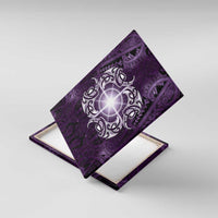 New Zealand Matariki Waipunarangi Canvas Wall Art Maori Moko Purple Galaxy