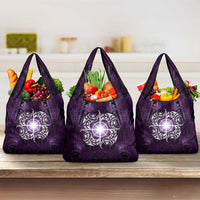 New Zealand Matariki Waipunarangi Grocery Bag Maori Moko Purple Galaxy