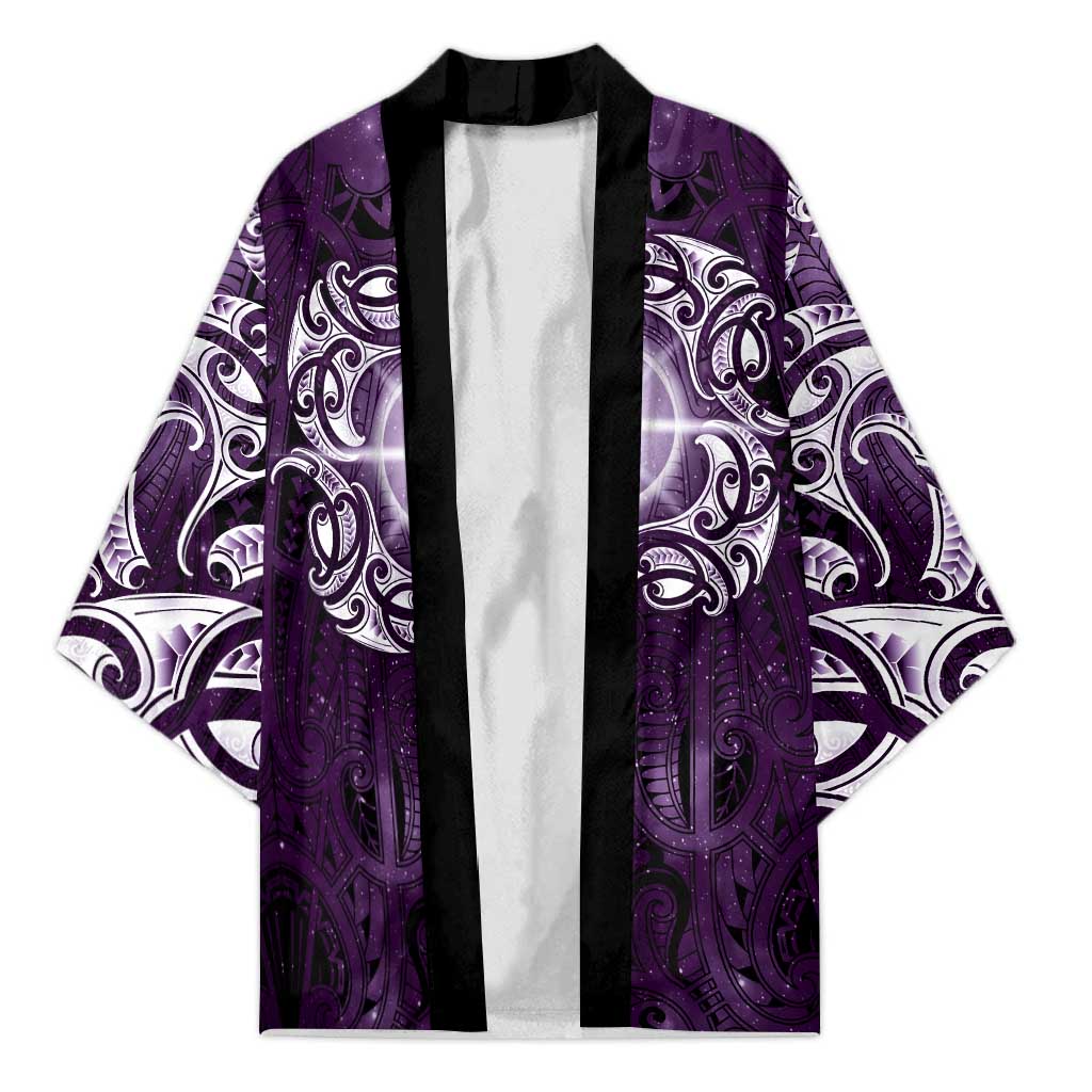 New Zealand Matariki Waipunarangi Kimono Maori Moko Purple Galaxy