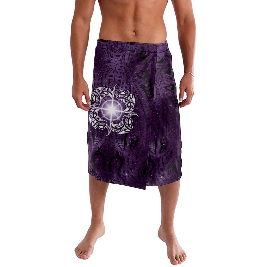 New Zealand Matariki Waipunarangi Lavalava Maori Moko Purple Galaxy LT05 Purple - Polynesian Pride