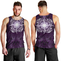 New Zealand Matariki Waipunarangi Men Tank Top Maori Moko Purple Galaxy