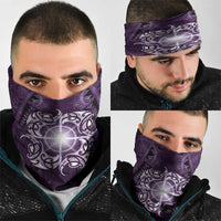New Zealand Matariki Waipunarangi Neck Gaiter Maori Moko Purple Galaxy LT05 - Polynesian Pride
