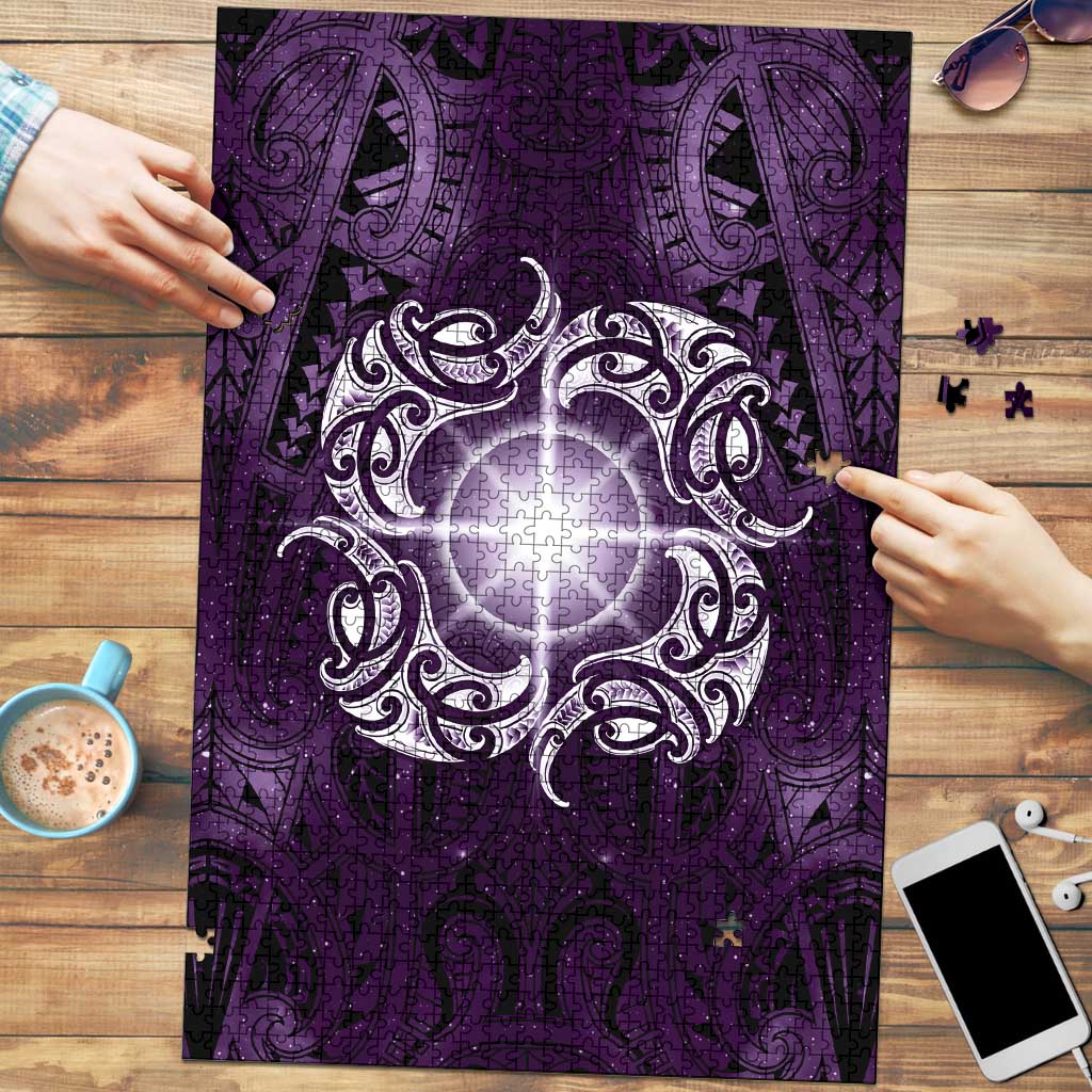 New Zealand Matariki Waipunarangi Puzzle Maori Moko Purple Galaxy LT05 Purple - Polynesian Pride