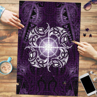 New Zealand Matariki Waipunarangi Puzzle Maori Moko Purple Galaxy LT05 Purple - Polynesian Pride
