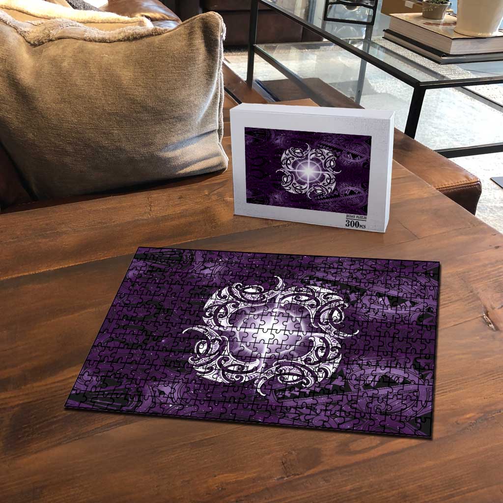 New Zealand Matariki Waipunarangi Puzzle Maori Moko Purple Galaxy LT05 - Polynesian Pride