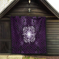New Zealand Matariki Waipunarangi Quilt Maori Moko Purple Galaxy