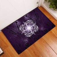 New Zealand Matariki Waipunarangi Rubber Doormat Maori Moko Purple Galaxy LT05 - Polynesian Pride