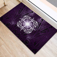 New Zealand Matariki Waipunarangi Rubber Doormat Maori Moko Purple Galaxy LT05 - Polynesian Pride