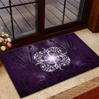 New Zealand Matariki Waipunarangi Rubber Doormat Maori Moko Purple Galaxy LT05 - Polynesian Pride