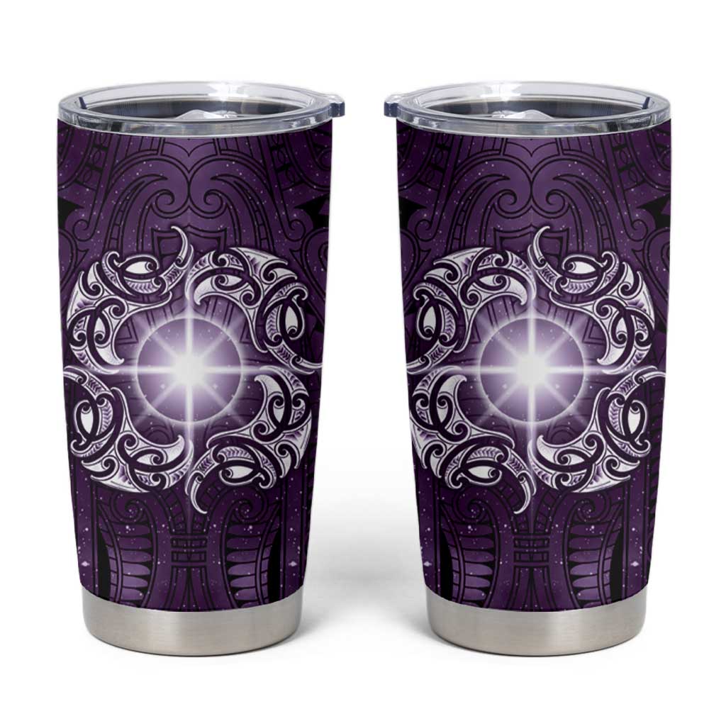 New Zealand Matariki Waipunarangi Tumbler Cup Maori Moko Purple Galaxy