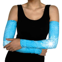 New Zealand Matariki Waiti Arm Sleeves Maori Moko Cyan Galaxy