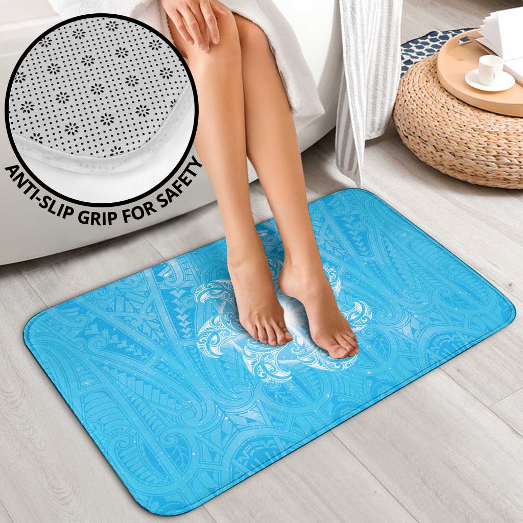 New Zealand Matariki Waiti Bathroom Set Maori Moko Cyan Galaxy LT05 - Polynesian Pride