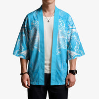 New Zealand Matariki Waiti Kimono Maori Moko Cyan Galaxy