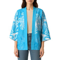 New Zealand Matariki Waiti Kimono Maori Moko Cyan Galaxy