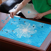 New Zealand Matariki Waiti Puzzle Maori Moko Cyan Galaxy LT05 - Polynesian Pride