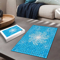 New Zealand Matariki Waiti Puzzle Maori Moko Cyan Galaxy LT05 - Polynesian Pride
