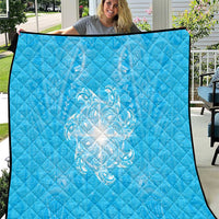 New Zealand Matariki Waiti Quilt Maori Moko Cyan Galaxy