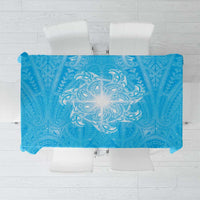 New Zealand Matariki Waiti Tablecloth Maori Moko Cyan Galaxy LT05 Cyan - Polynesian Pride