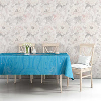 New Zealand Matariki Waiti Tablecloth Maori Moko Cyan Galaxy LT05 - Polynesian Pride