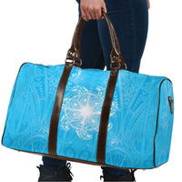 New Zealand Matariki Waiti Travel Bag Maori Moko Cyan Galaxy