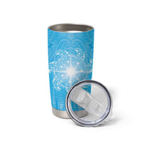 New Zealand Matariki Waiti Tumbler Cup Maori Moko Cyan Galaxy LT05 - Polynesian Pride
