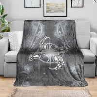 New Zealand Matariki Ururangi Blanket Maori Moko Grey Galaxy LT05 - Polynesian Pride